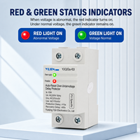 Relais de tension photovoltaïque monophasé 230V AC 63A 100A à récupération automatique pour protection contre les surtensions