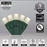 Guirlandes lumineuses LED miniatures UL 5MM à angle large concave pour Noël avec prises coaxiales US/Canada