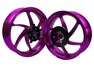 Jantes en aluminium moulé CNC pour Honda Forza350 - Ajustement direct 14/13 pouces, jantes légères à motif personnalisé, résistantes aux climats tropicaux - Product Image 1