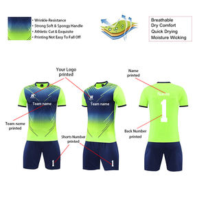 2025 专业高品质透气速干圆领足球服男式足球球衣定制徽标热转印成人款 - Product Image 6