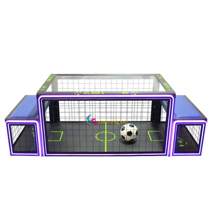 Máquina de Fútbol Arcade, Mesa de Fútbol Operada con Monedas, con Metal y Vidrio Templado para 2 Jugadores en Centros Comerciales - Product Image 1