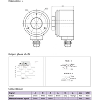 Encodeur rotatif 58 mm 2500P/R 5V avec sortie pilote de ligne, signal différentiel, encodeur incrémental GHH58-15G2500BML5