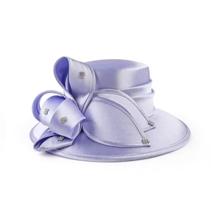 Sombrero Formal <span class=keywords><strong>de</strong></span> Satén Multicolor con Lazo <span class=keywords><strong>de</strong></span> Diamantes <span class=keywords><strong>de</strong></span> Imitación para Mujer, Ideal para Kentucky Derby, Bodas, Iglesia, Carreras, Fiestas, Fascinator - Product Image 5