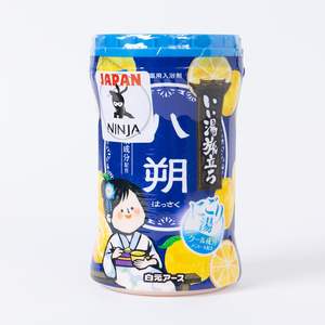 Sal de Baño Japonesa Ninja Onsen en Polvo 600g, Aroma Hassaku a Limón, Cuidado Corporal Relajante, Hecho en Japón - Product Image 1