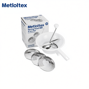 Ensemble de 4 moulinets à aliments Metaltex Spring avec 3 disques pour purées et passés à tamis - Product Image 2