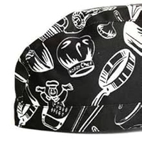 Casquette de chef à nouer, respirante, pour la cuisine, pour femmes et hommes