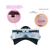 Gafas y Casco VR con Auriculares, Mundo Virtual 3D para Teléfonos Inteligentes IOS y Android, Dispositivos Móviles 3D, Caja VR