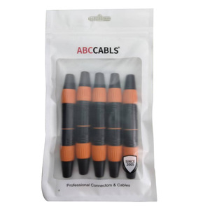 Cables Abc con Conector XLR de 3 Pines, Enchufe para Micrófono con Aislamiento Naranja, Embalaje para Venta al por Menor - Product Image 1