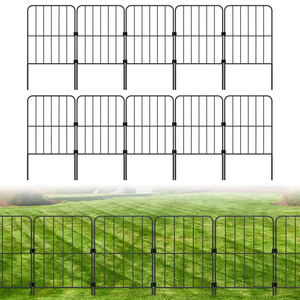 Garten-Metallzaun, rostfrei, faltbar, Tierzaun, strapazierfähiger Eisenzaun, Blumenbeet-Umrandung für Hof, Hundezäune im Freien - Product Image 1