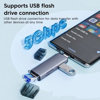 Venta al por mayor 6-en-1 USB OTG adaptador Micro memoria lector de tarjetas inteligentes para PC portátil teléfono móvil compatible con TF SD USB 3,0 tarjetas externas