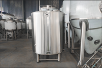 Réservoir d'eau chaude Tonsen 500L 600L à double paroi pour machine de brassage, cuve isolée à double enveloppe pour processus de brasserie