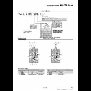 Válvula de control mecánico neumática SMC modelo - Product Image 1