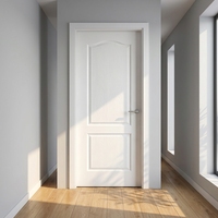 Porte intérieure moulurée style Shaker moderne en MDF blanc apprêté, isolation phonique, taille personnalisée pour chambre, hôtel, appartement