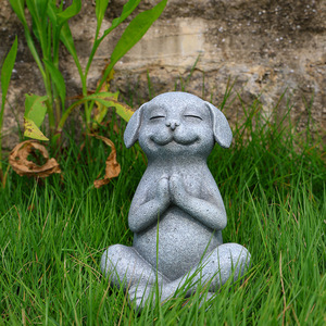 Estatua de Resina de <span class=keywords><strong>Buda</strong></span> para Meditación en Jardín o Patio, Figura Zen para Práctica de Yoga, Pirámide Religiosa, Perro Orando, Nuevo Lanzamiento - Product Image 3