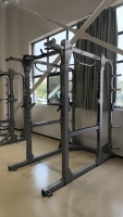 Rack de musculation professionnel robuste multifonctionnel pour squats, cage de gym pour entraînement de force (dos, épaules, poitrine)