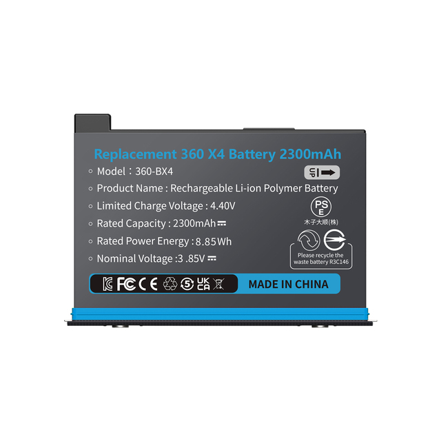 Factory Supply High Capacity 2500mAh Rechargeable Li-ion Battery for Insta360 X4 Action Sports Camera Wholesale Accessories