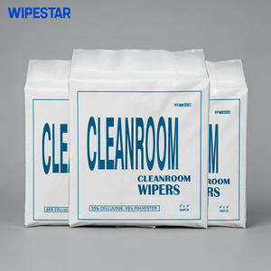 WIPESTAR Toallitas no tejidas al por mayor, mezcla de celulosa y poliéster, bajo contenido de partículas, 9x9 pulgadas, papel de limpieza en seco no estéril para salas limpias - Product Image 1