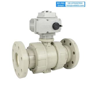 YMER <strong>UPVC</strong> Electric <strong>Ball</strong> <strong>Valve</strong> AC220V 10PPHFQ+CEA220S Open/colse With 2 Integrated Auxiliary Switches - Product Image 2