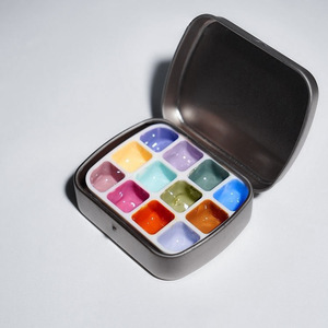 <span class=keywords><strong>Caja</strong></span> de Almacenamiento Portátil para Paleta de Acuarelas, para Artistas en Viaje, con Recipientes Recargables, Diseño Compacto a Prueba de Fugas - Product Image 3