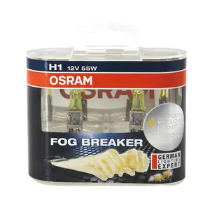 Osram H1 62150fbr 12V 55W P14.5S sương mù ngắt Halogen đèn pha đèn 2600K ánh sáng màu vàng