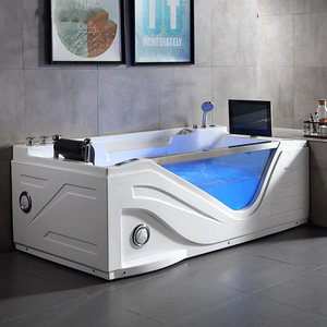 Baignoire de massage à écran d'eau de luxe pour une personne moderne et durable Bain moussant à lumière colorée Baignoire en acrylique Conception de piscine - Product Image 3