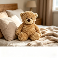 Porte-clés en peluche ours brun WEINO personnalisé OEM ODM, 10 cm, coton doux pour filles de 3 ans et plus, avec logo personnalisé