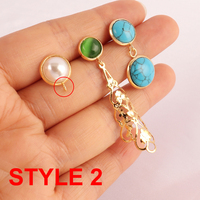 6/8/10/12/14mm acier inoxydable boucle d'oreille Base goujons oreille camée paramètres Cabochon Base plateau blanc boucles d'oreilles broches pour la fabrication de bijoux