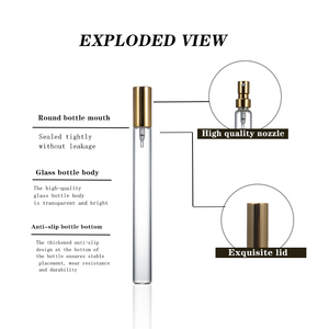 Wholesale 10ml 15ml 20ml Clear Tester Glass Vial <strong>Bottle</strong> Sample Atomizer <strong>Spray</strong> Tube Mini Cosmetic Crimp Neck <strong>Perfume</strong> <strong>Bottles</strong> - Product Image 5
