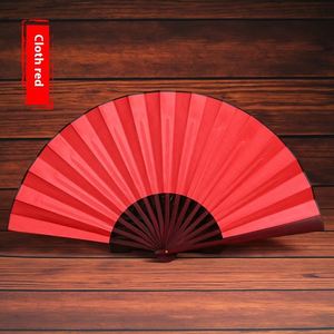 Éventail pliant en tissu personnalisé avec logo en bambou pour homme, grand format, vente en gros - Product Image 5