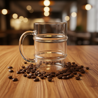 Mug à bière artisanale en plastique transparent de 16 oz, 250 ml, 500 ml, avec logo personnalisé, design classique, durable, pour le camping