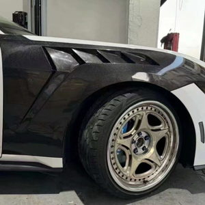 Paragolpes Delantero de Fibra de Carbono YX Nuevo para <span class=keywords><strong>Mustang</strong></span> 2024+ Estilo GTD Mejorado con Ventilación, Carbono Seco Remachado, Negro Carbono - Product Image 4