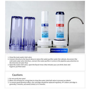 पूरे घर आसान स्थापना घर उपयोग पीपी यूडीएफ फिल्टर खरीदने 2 चरणों डेस्कटॉप पानी फिल्टर शोधक संयुक्त राज्य अमेरिका - Product Image 6