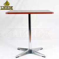 Table basse et de salle à manger de base en aluminium de conception moderne Offre Spéciale en métal noir pour des restaurants de café extérieurs hôtels de salon
