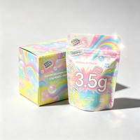 Boîte couleur personnalisée imprimée assortie pour emballages de sachets refermables en Mylar de 3,5 g pour graffitis