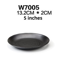 Meilleure qualité incassable noir 5 "/6"/7 "/8"/9 "/10"/11 "/12" rond 100% assiettes réutilisables en mélamine pour la fête