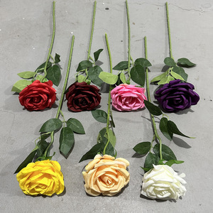 Rosa Artificial Yixuan de Tallo Único, Flor de Seda de Alta Simulación para Decoración de Bodas - Product Image 2