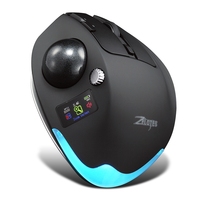 Ratón de Juego ZELOTES F-33 Pro con Trackball, Frecuencia de Sondeo de 1000Hz, Inalámbrico Trimodal, RGB, 8000DPI, Programable, MMO, RTS, Ergonómico