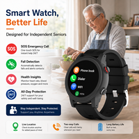 Reloj Inteligente 4G LTE con GPS, Resistente al Agua IP67, Botón SOS, Monitoreo de Salud, Reloj Inteligente para Personas Mayores