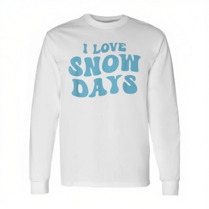 T-shirt à manches longues « I Love Snow Days », cadeau pour enseignant amateur de neige - Product Image 2