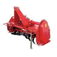 Maquinaria Agrícola de Trabajo Pesado, Cultivador Rotatorio para Tractor de 3 Puntos con Accionamiento por Cadena Lateral, Profundidad de Labranza de 8-12 cm