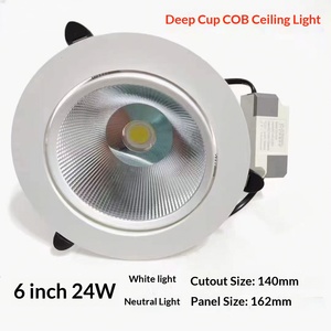 ไฟดาวน์ไลท์ฝังฝ้าทรงกลมแบบ COB พร้อมไฟ LED สามสี แสงสว่าง 5000K แสงกลางวัน CRI 90 สำหรับใช้ภายในอาคาร จากโรงงาน - Product Image 6