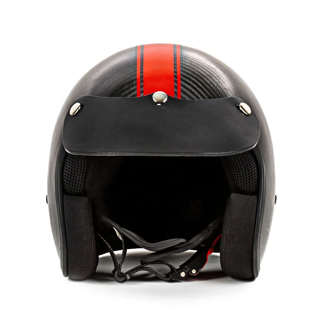 selling black brown leather motorcycle brim helmet