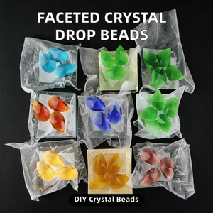 13X22/9X16mm Faceted Crystal Drop DIY Fashion Jewelry Pendant Glass <strong>Beads</strong> for Making Earrings Necklaces <strong>Loose</strong> Nature Crystal - Product Image 4