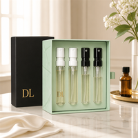 Flacons pulvérisateurs en verre de 1 ml, 2 ml, 50 ml, flacons échantillons vides, testeurs de parfum, vaporisateurs à pompe à fine brume, emballage cosmétique personnalisé