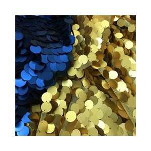 Fashion <strong>Rainbow</strong> 18 mm Large Size Round Sequin Fabric for <strong>Wedding</strong> Bridal <strong>Dress</strong> 18 mm Round Sequin Fabric - Product Image 1