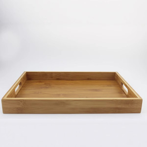 Bandeja de Servir Rectangular Grande de Bambú para Restaurante, con Diseño de Madera, SB-250 - Product Image 4