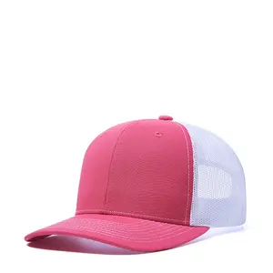 사용자 정의 스냅백 모자 면 구조 솔리드 일반 핑크 트럭 운전사 모자