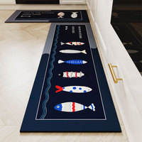 Absorption d'eau de boue de diatomée résistant à l'huile ferme anti-dérapant tapis personnalisé tapis de cuisine en terre de diatomées avec impression de dessins animés