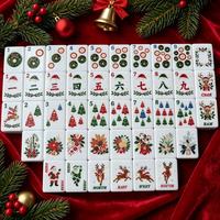 Ensemble de Mahjong de Noël pliable de luxe moderne en gros, 160 tuiles en acrylique, Père Noël, rennes, cadeau de vacances pour la famille, pour adultes