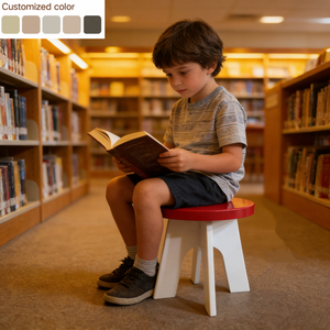 Tabouret Enfant 2026 Durable et Sûr, Antidérapant en Bois, Siège Léger pour l'Apprentissage <span class=keywords><strong>de</strong></span> la Propreté, Idéal pour Salle <span class=keywords><strong>de</strong></span> Jeux et Chambre à Coucher, Petits Tabourets Chaises - Product Image 1